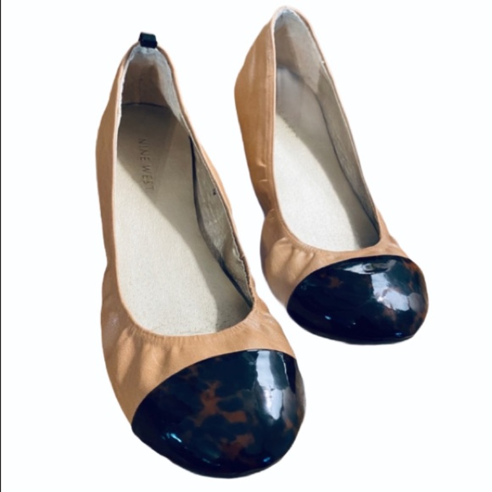 Nine West Lamoda Beige Tortoiseshell Ballet Flats